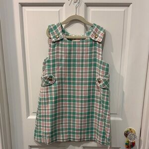 TBBC Beaufort Bonnet Company Janie Jumper Putney Plaid Sleeveless Dress sz 8